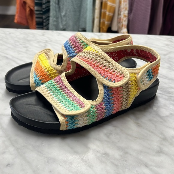 Arizona Love Apache Raffia Multicolor Sandal Size 38/8 - Picture 4 of 14